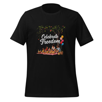 positivity - t-shirt - joyful picnic scene - creativity