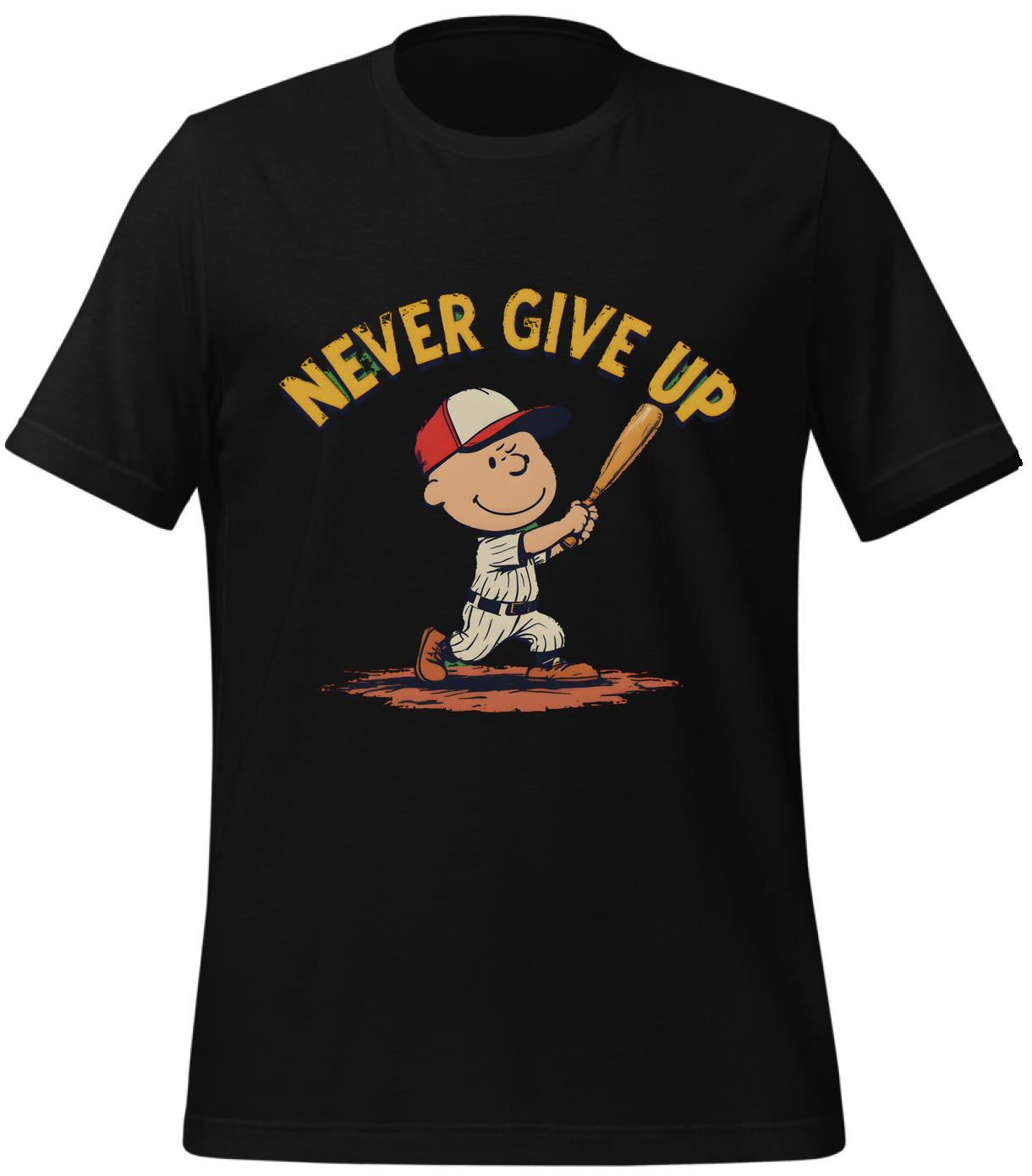 classic charlie brown - young adults - motivation - black - t-shirt