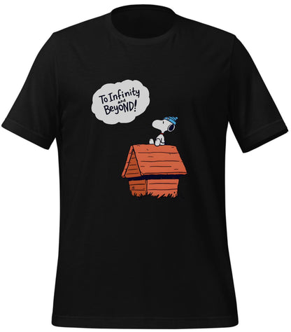 t-shirt - snoopy design - unisex - black - gift shops