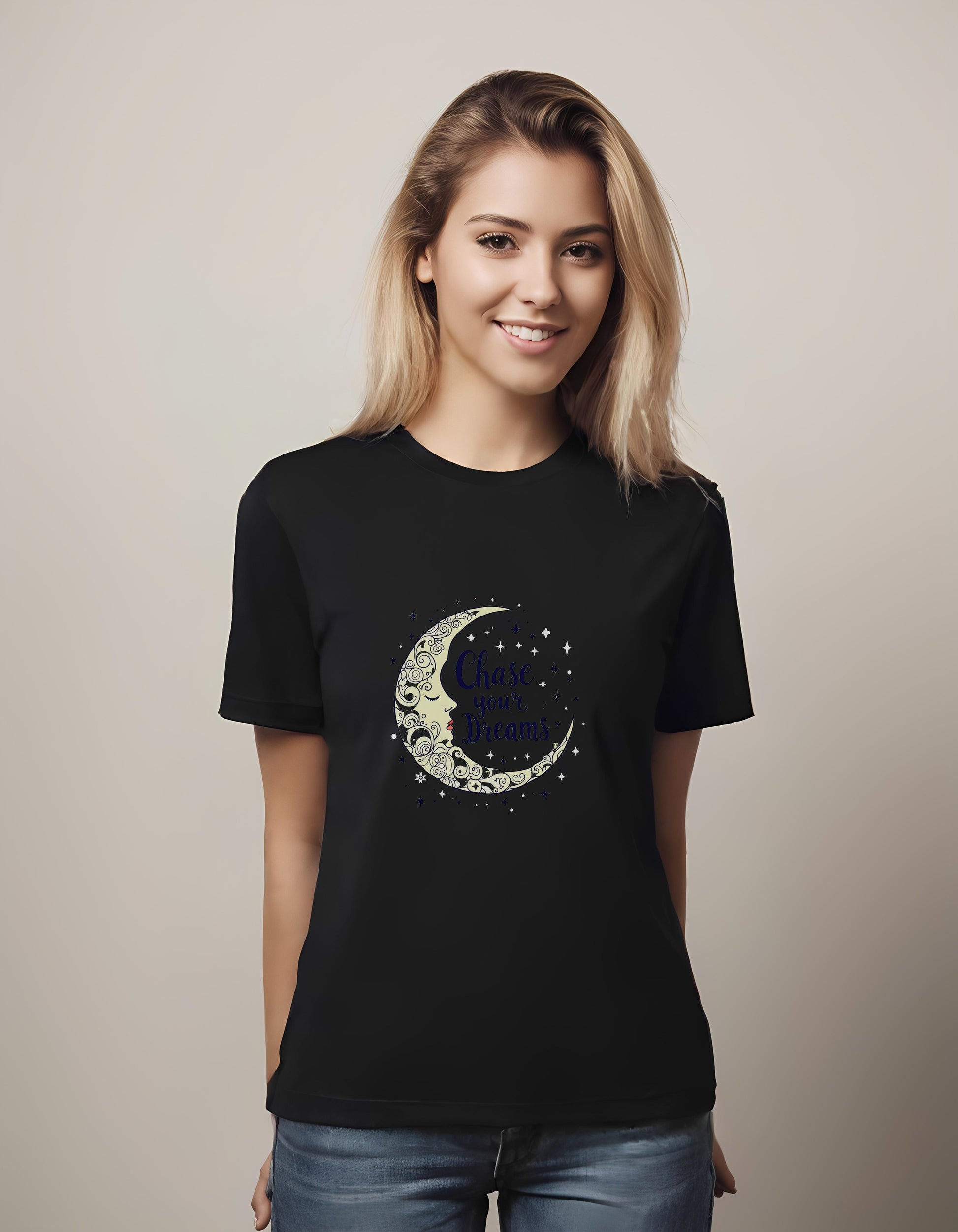 colorful moon design - unisex - t-shirt