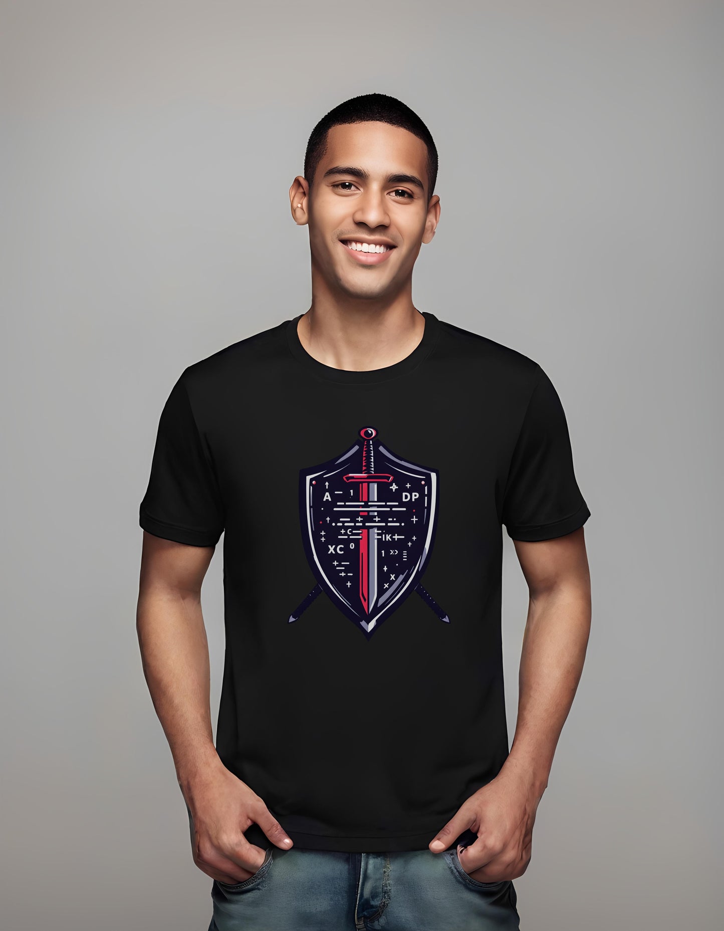 shield - sword - t-shirt - students