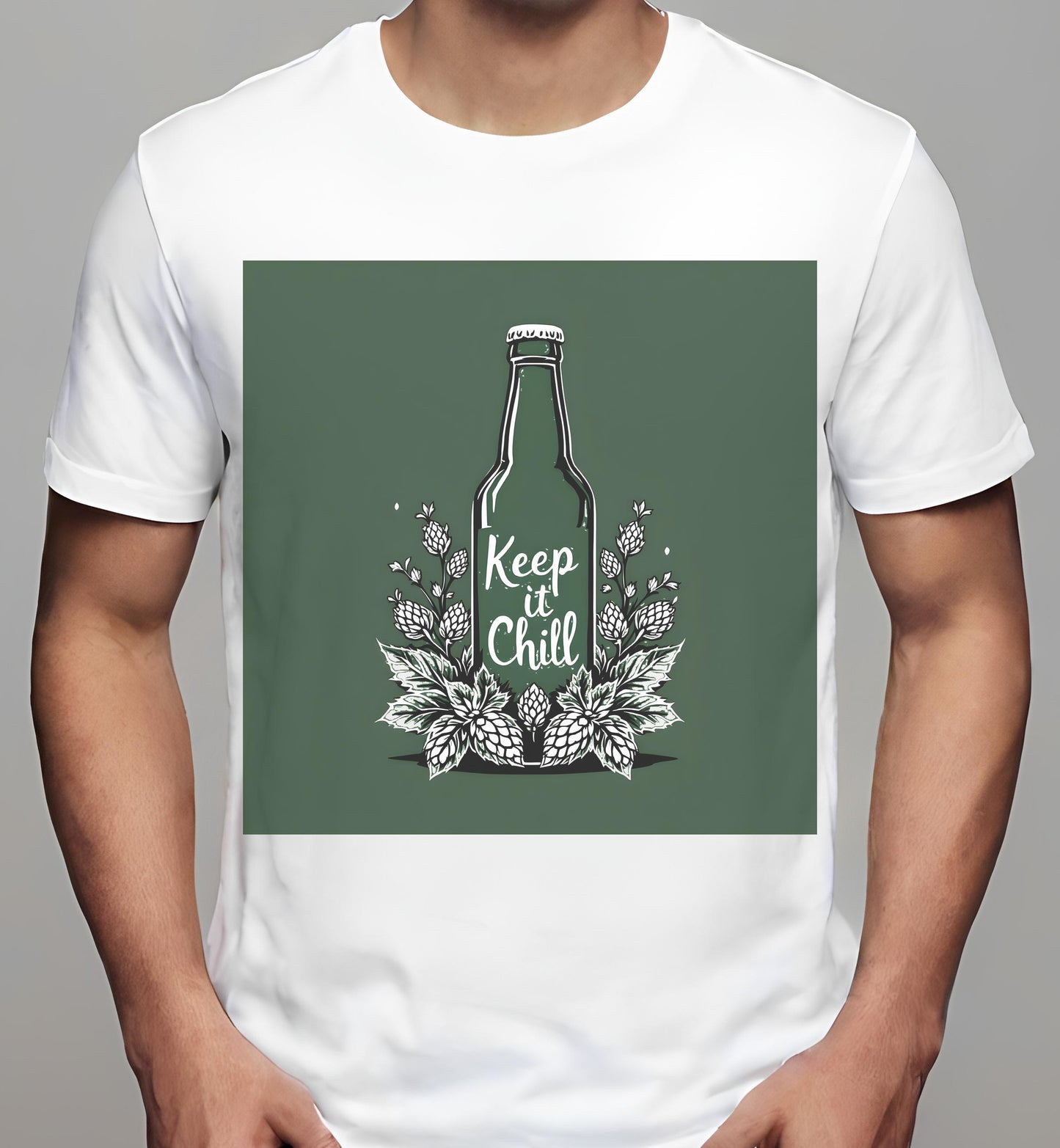 white - promotional events - outdoor beer theme - casual drink design - t-shirt