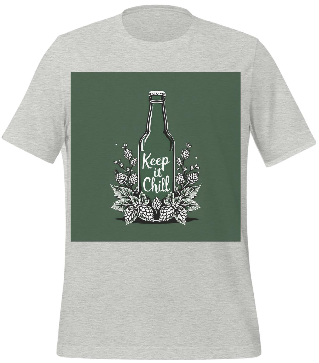 t-shirt - outdoor enthusiasts - minimalist beer design - unique beer bottle design - athletic_heather