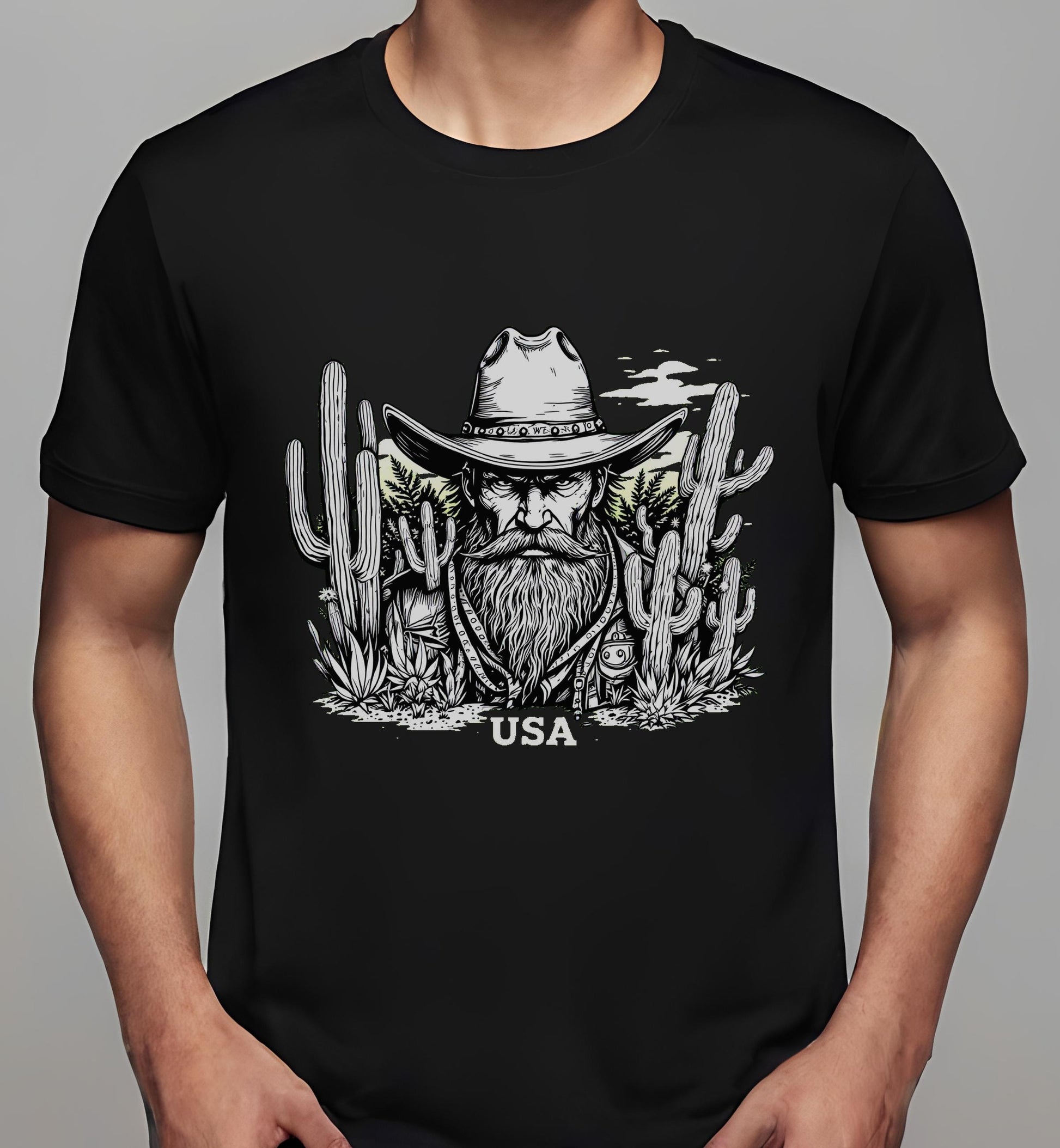 t-shirt - tattoo inspired design - black - americana collectors - character