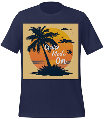 whimsical palm tree design - t-shirt - tropical palm tree design - navy