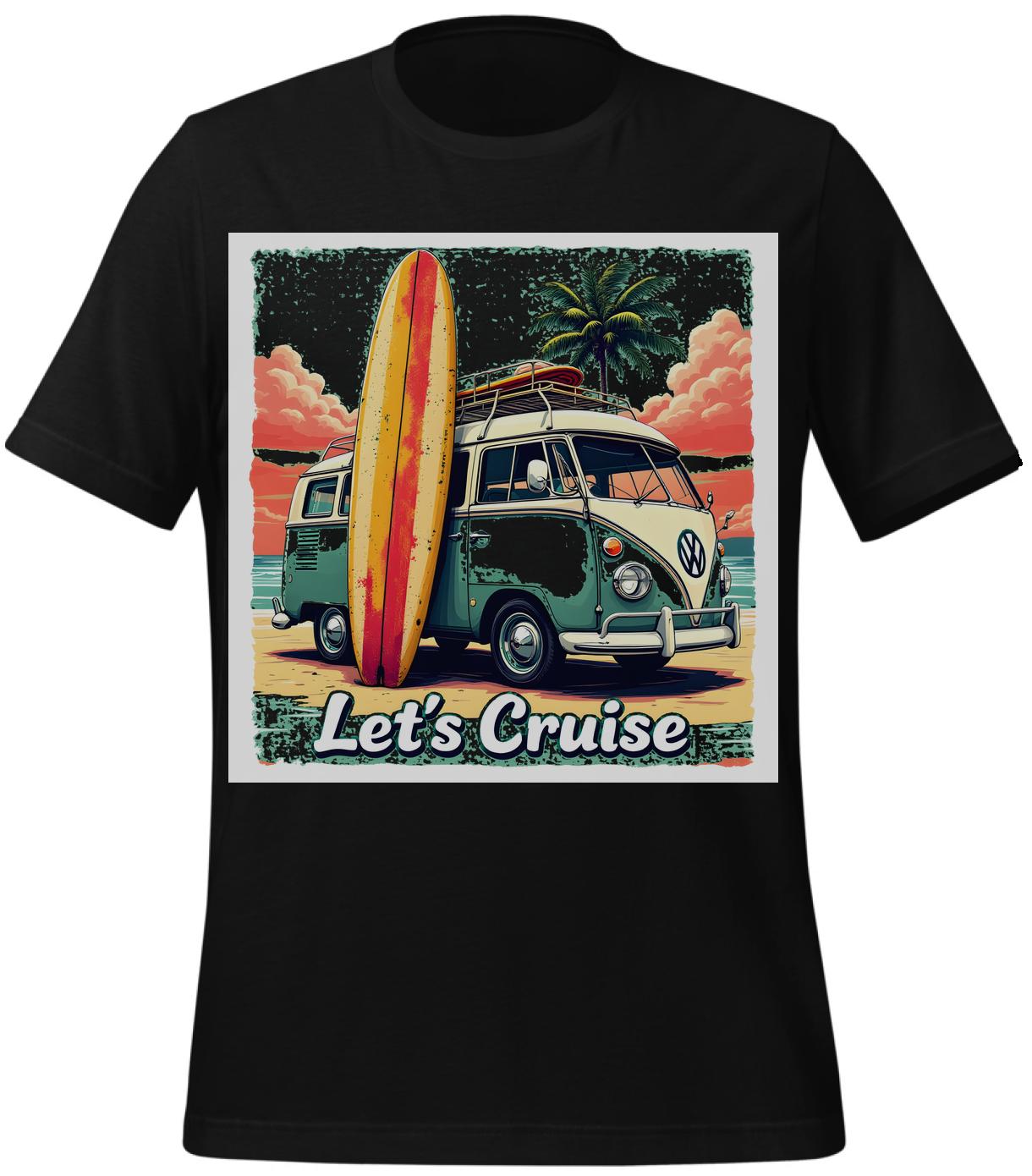 t-shirt - black - students - surf culture gifts - coastal vibes