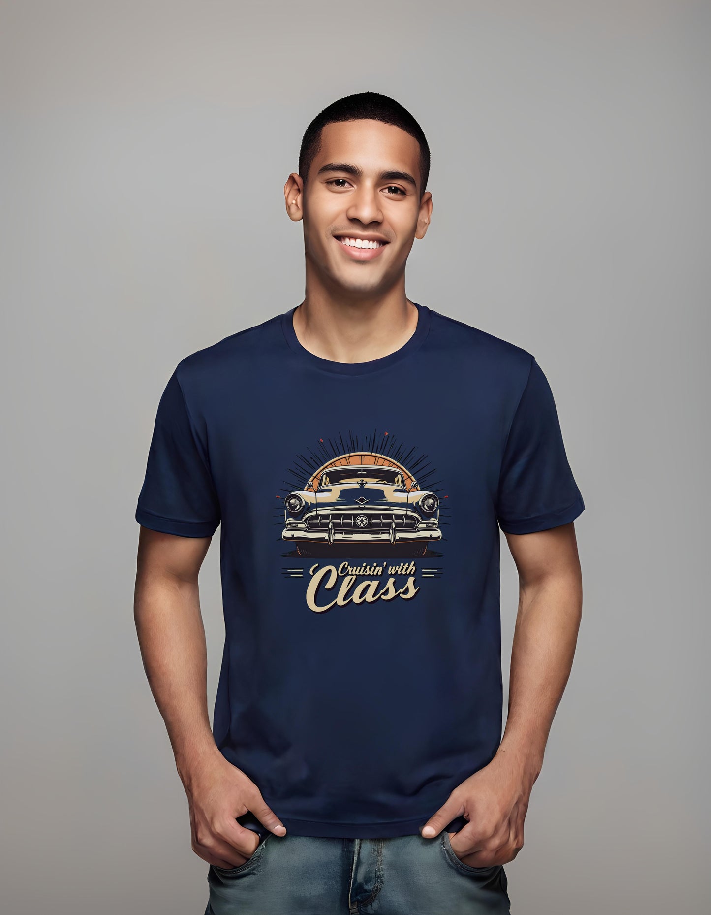 classic car - t-shirt - stylish individuals - car enthusiasts