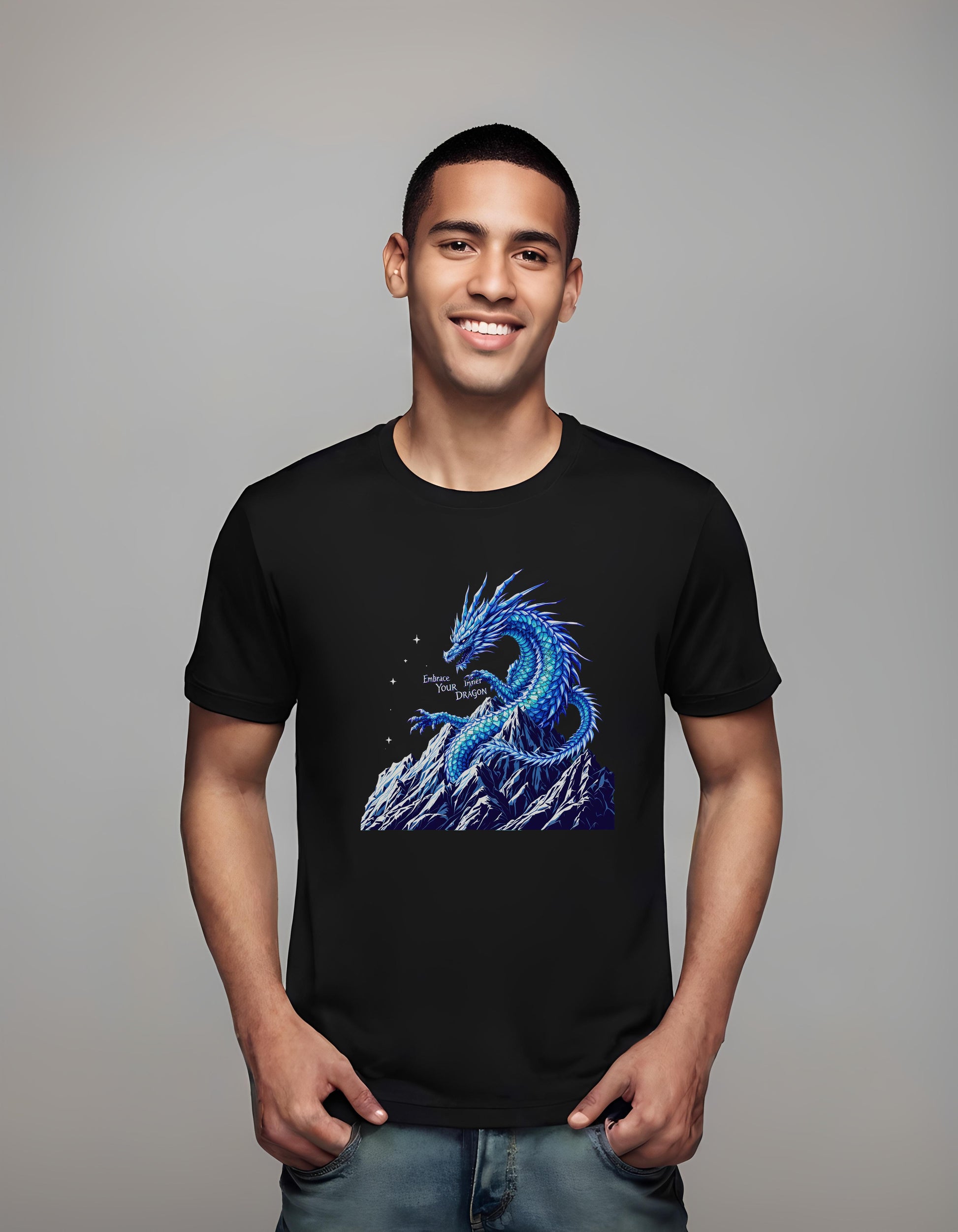 t-shirt - ethereal dragon art - crystal dragon design