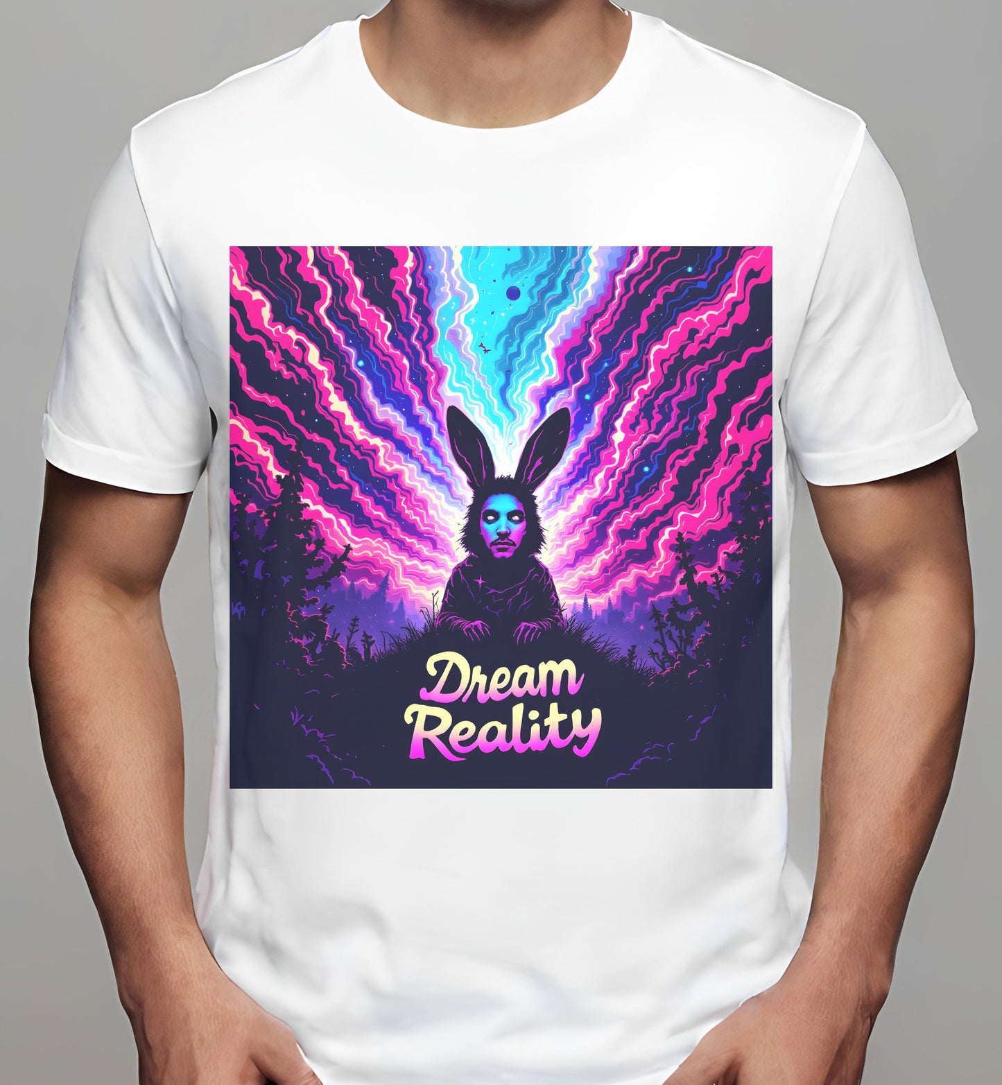 white - t-shirt - popculture - holidays - psychedelic