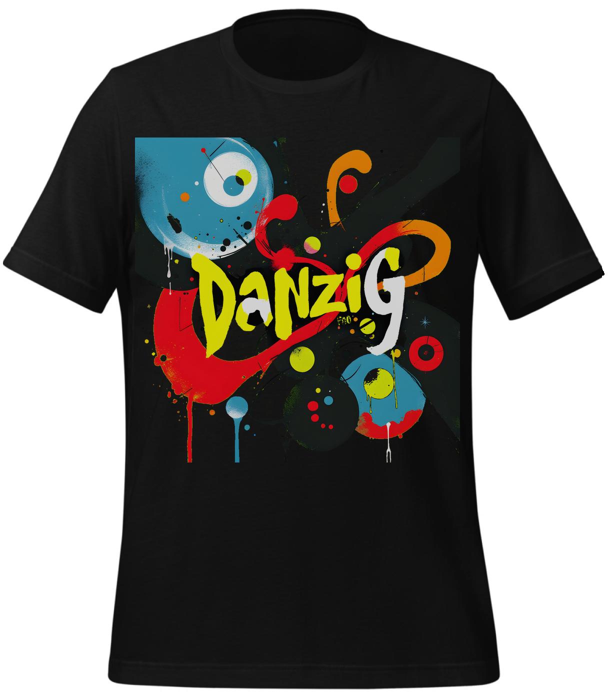 t-shirt - bold art for decoration - dynamic - black