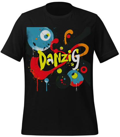 t-shirt - bold art for decoration - dynamic - black