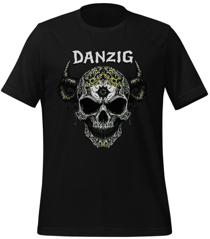 tribal skull art - black - t-shirt - visually striking designs