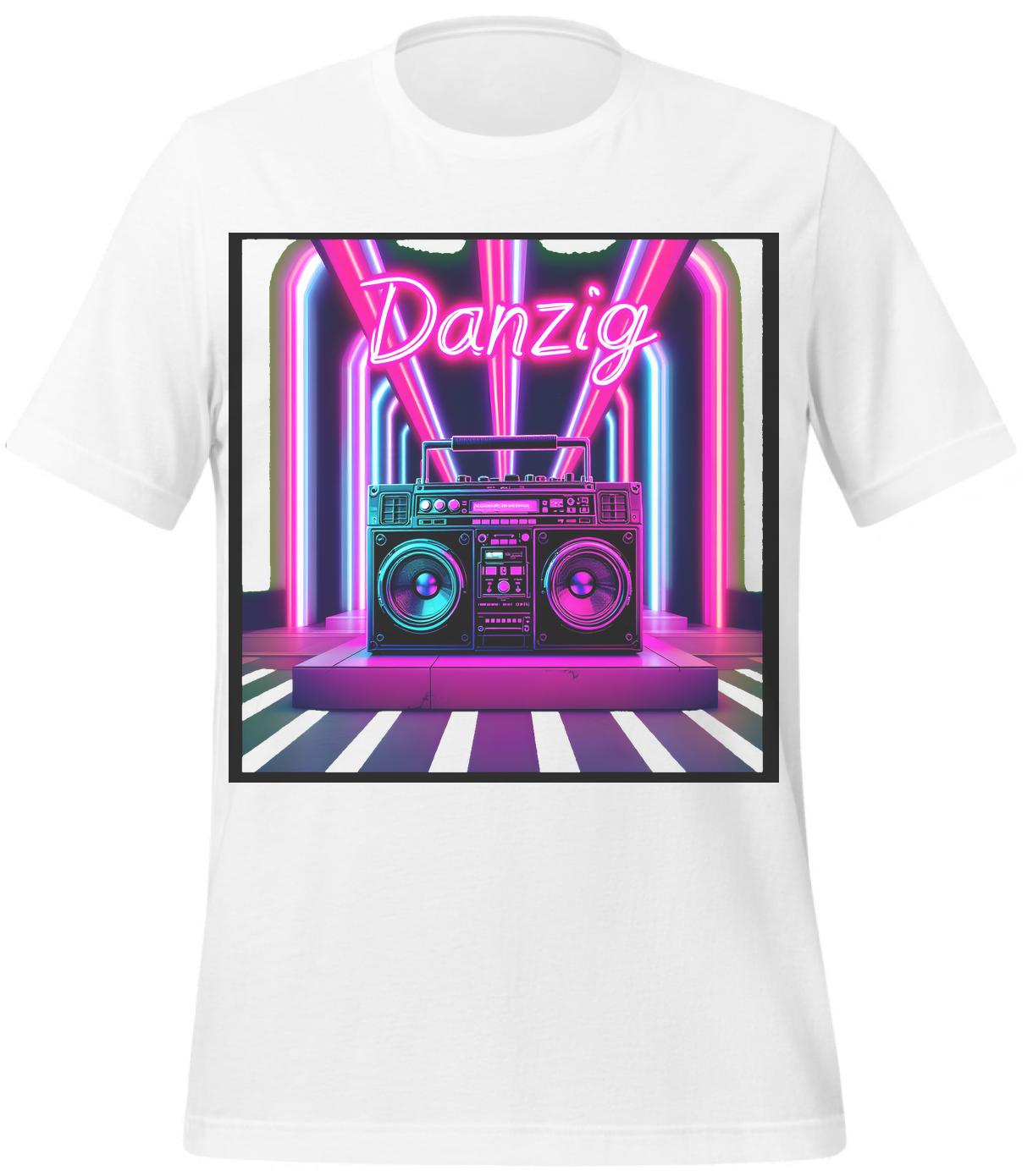 white - 80s retro design - pop art prints - t-shirt