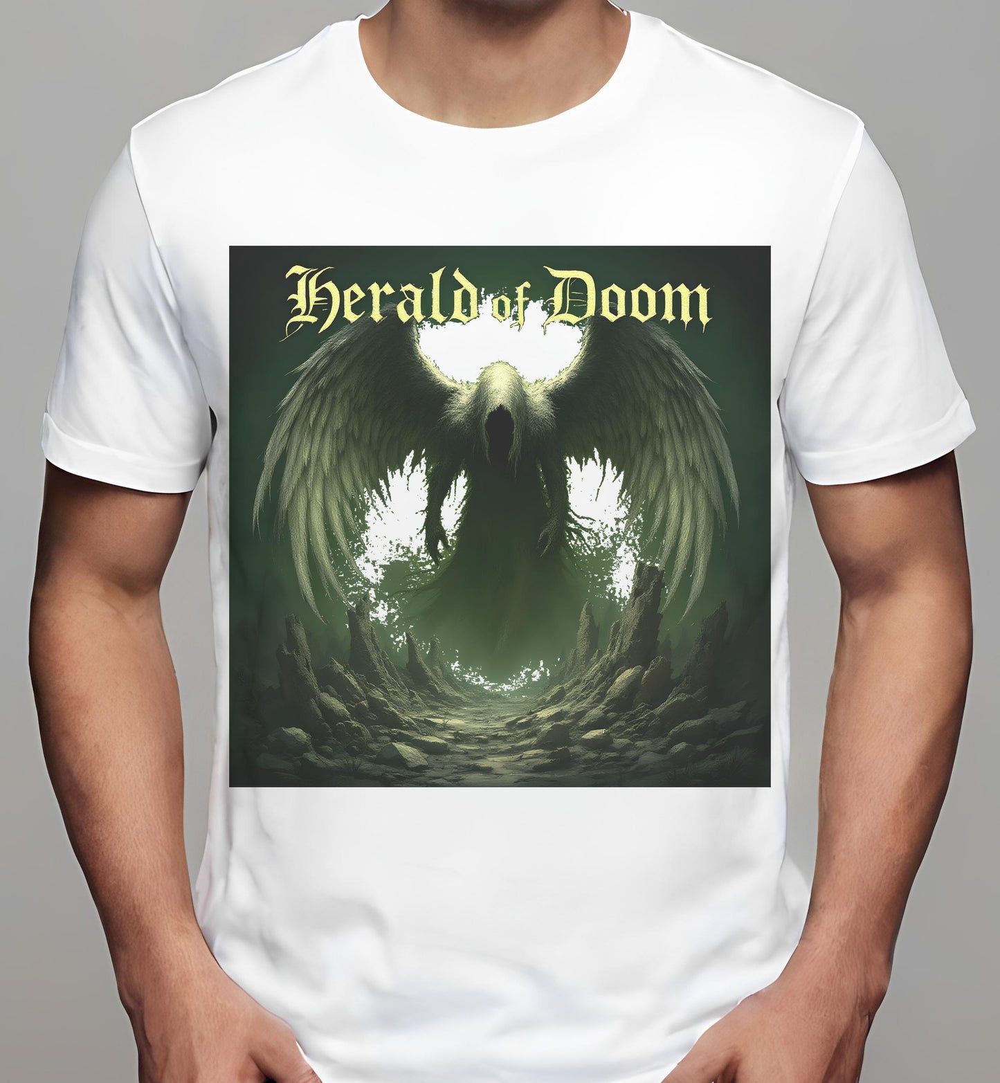 t-shirt - horror - white - ruin - death