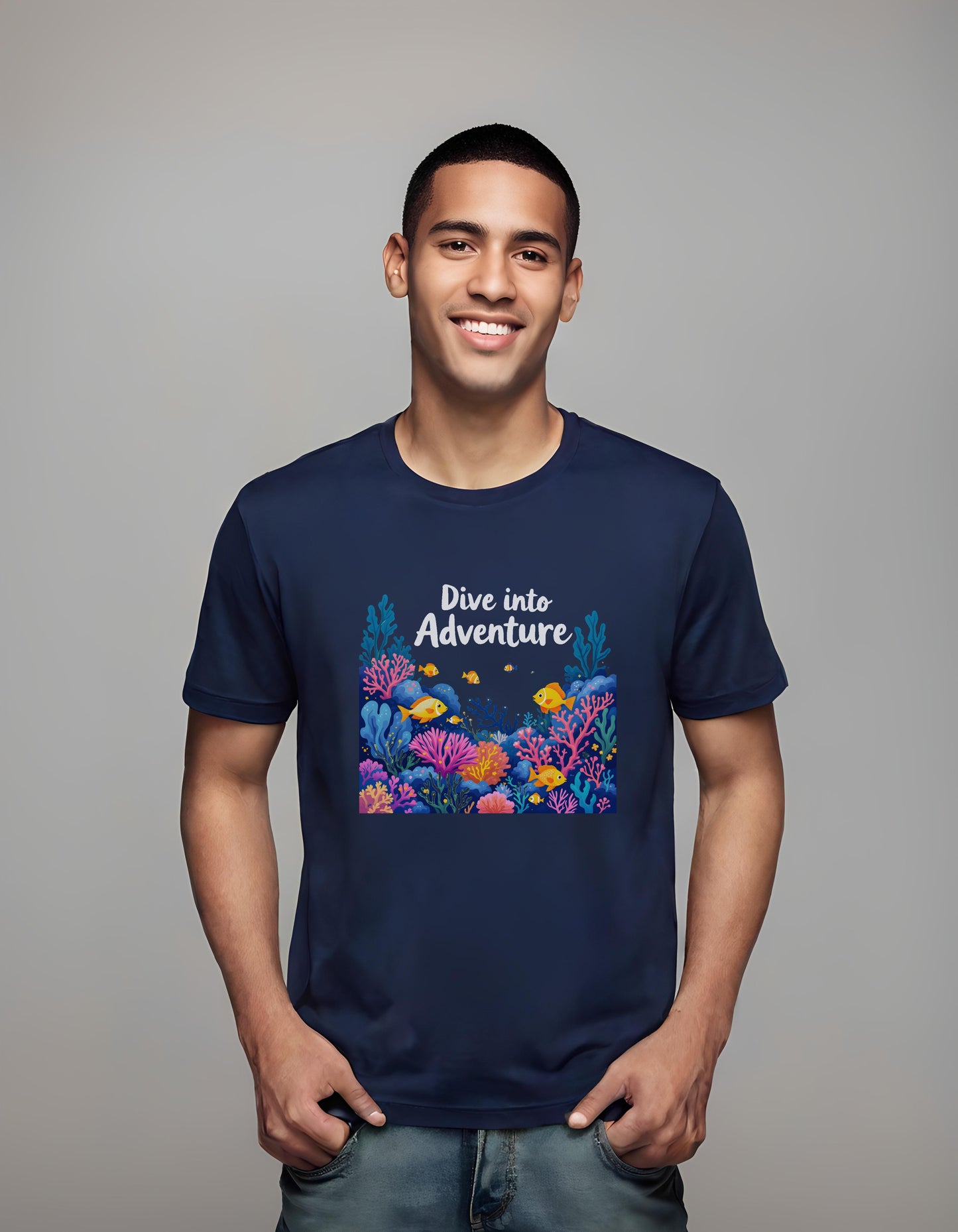 whimsical ocean theme - cartoon coral reef - marine biologists - t-shirt