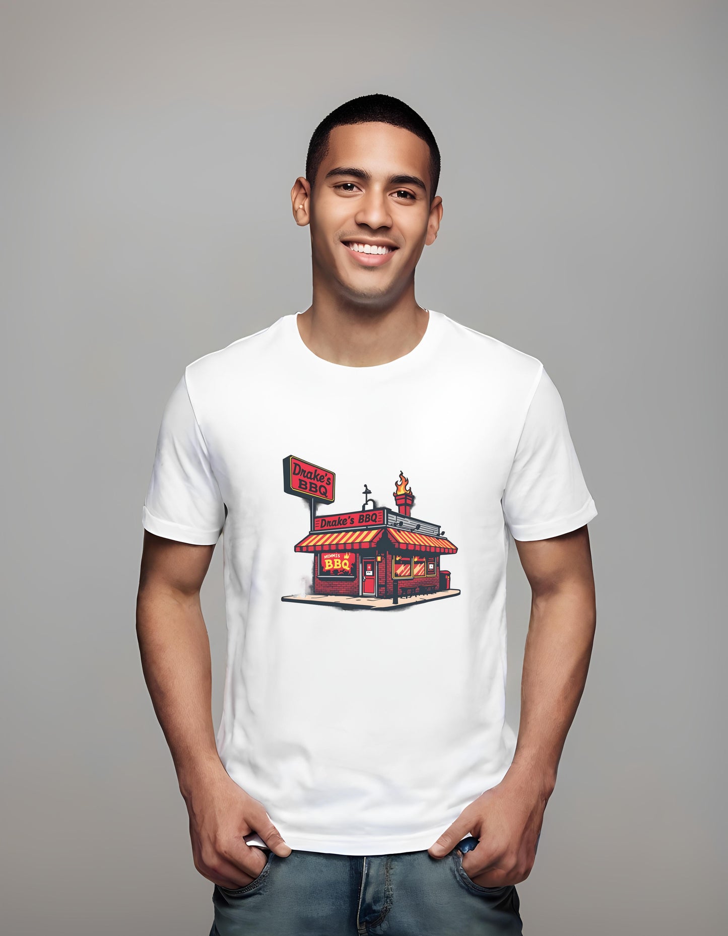 Drake's BBQ Delight | Classic T-Shirt (Unisex) T-Shirt - bbq design, bbq lovers merchandise, chefs