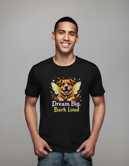 cheerful t-shirt - cartoon dog illustration