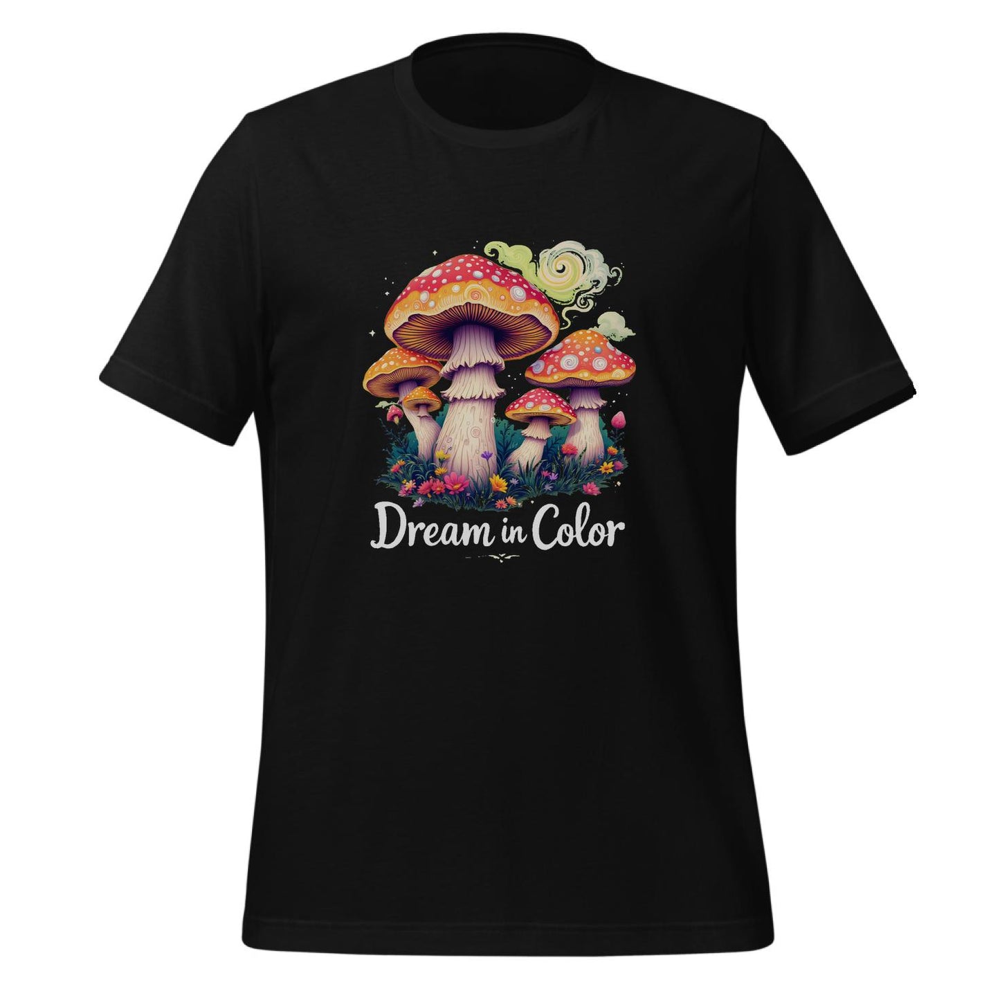 colorful mushrooms - t-shirt - casual wearers