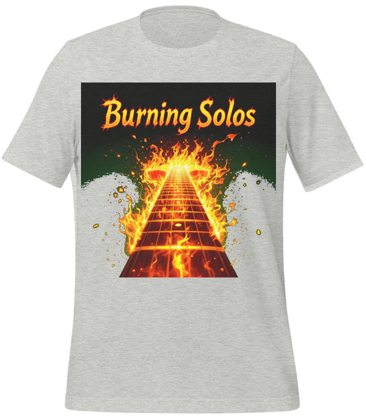 fiery guitar design - students - athletic_heather - artists - t-shirt