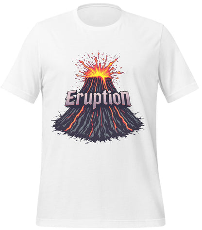 t-shirt - volcano design - white - performance artists