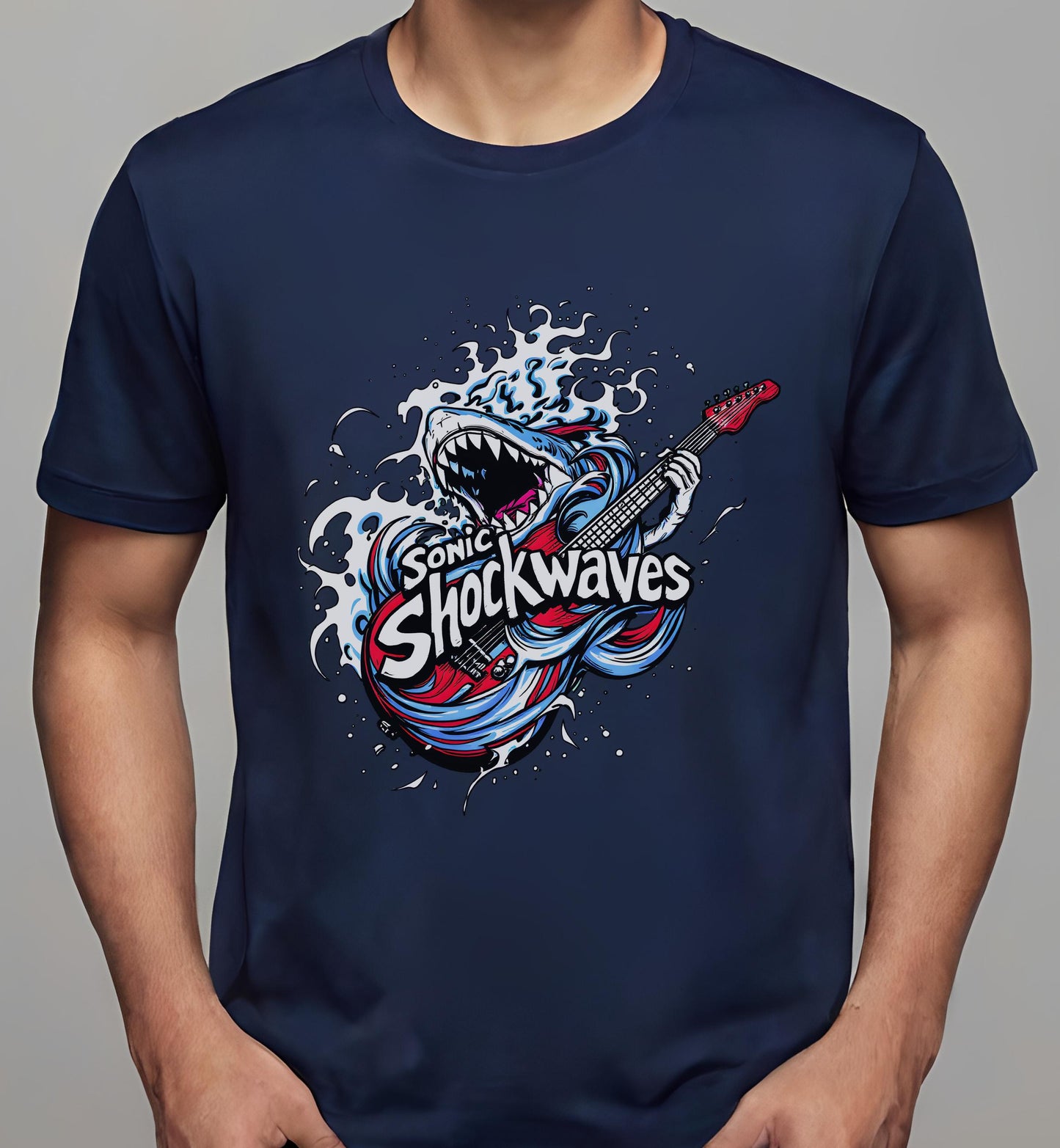 t-shirt - music - energy art print - navy