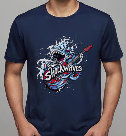 t-shirt - music - energy art print - navy