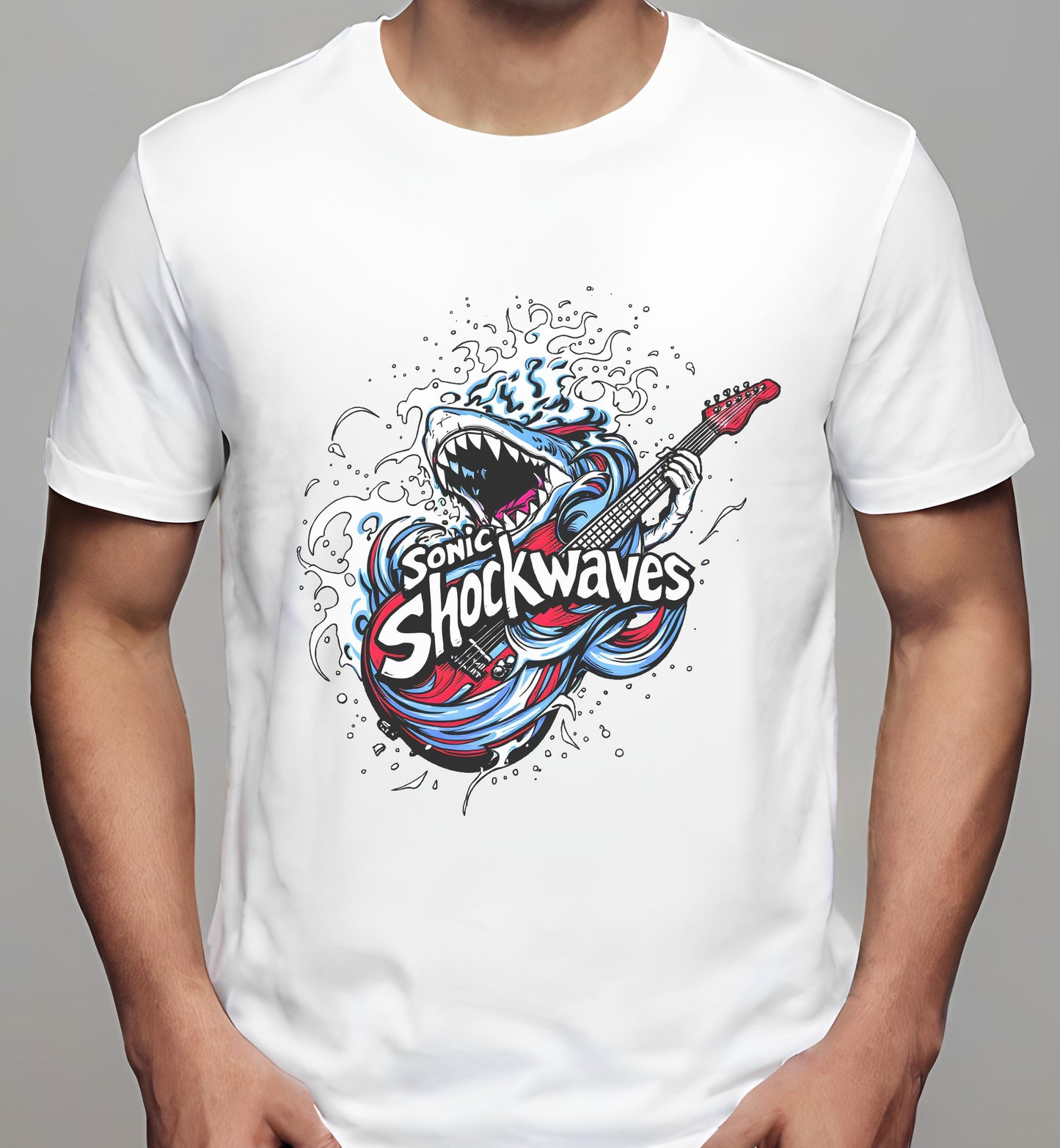 surfing music art - t-shirt - white - artists