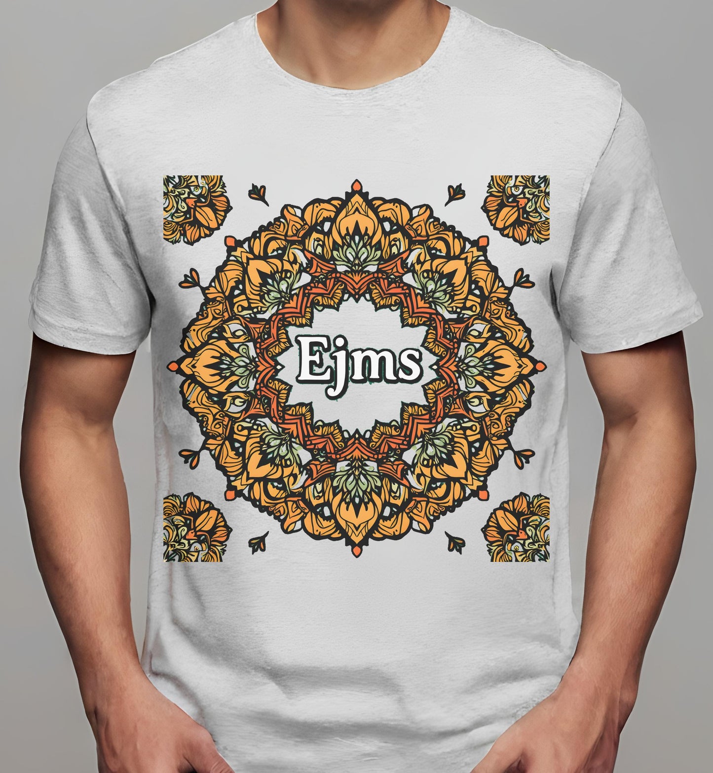 mandala patterns - athletic_heather - eco-friendly design - t-shirt