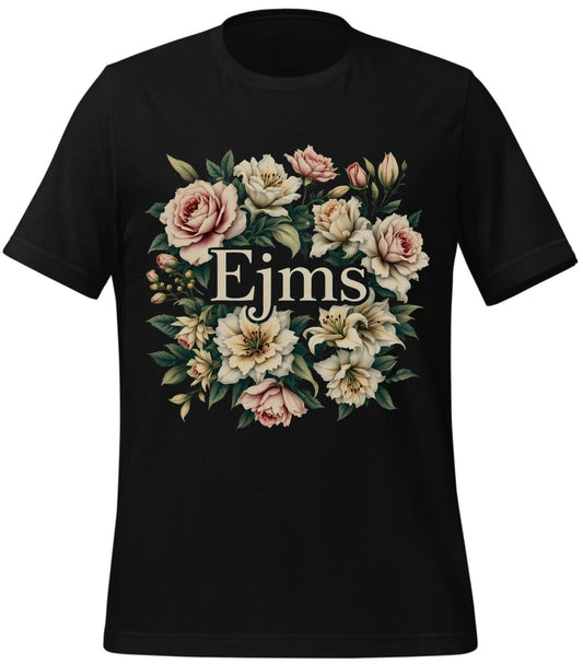 botanical illustration - t-shirt - black - personalized stationery