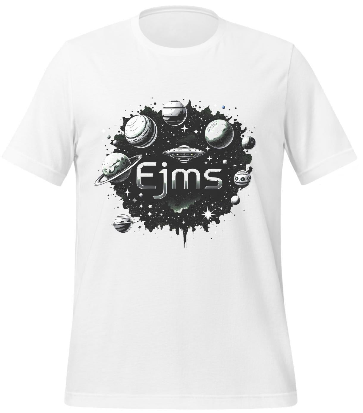 t-shirt - sci-fi tech promotion - white - digital content creators