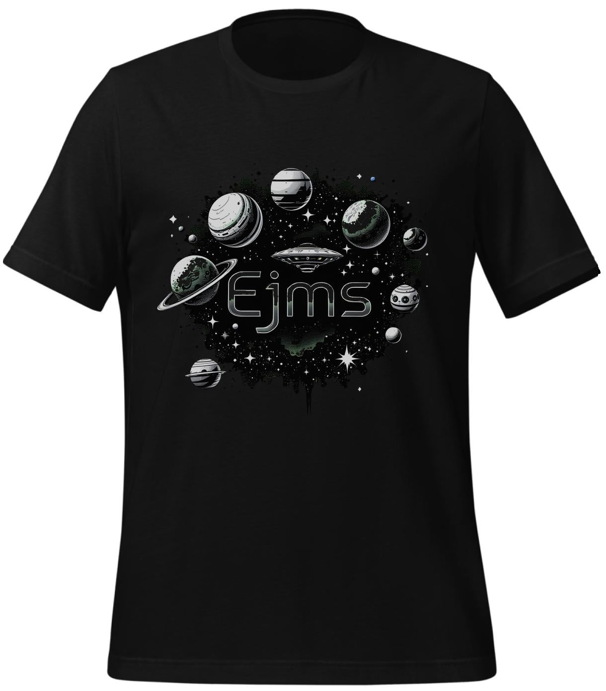 t-shirt - ejms-shirt - black - gaming illustration - retro sci-fi art