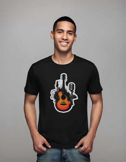 t-shirt - guitar design shirt - unique - trendy unisex shirt