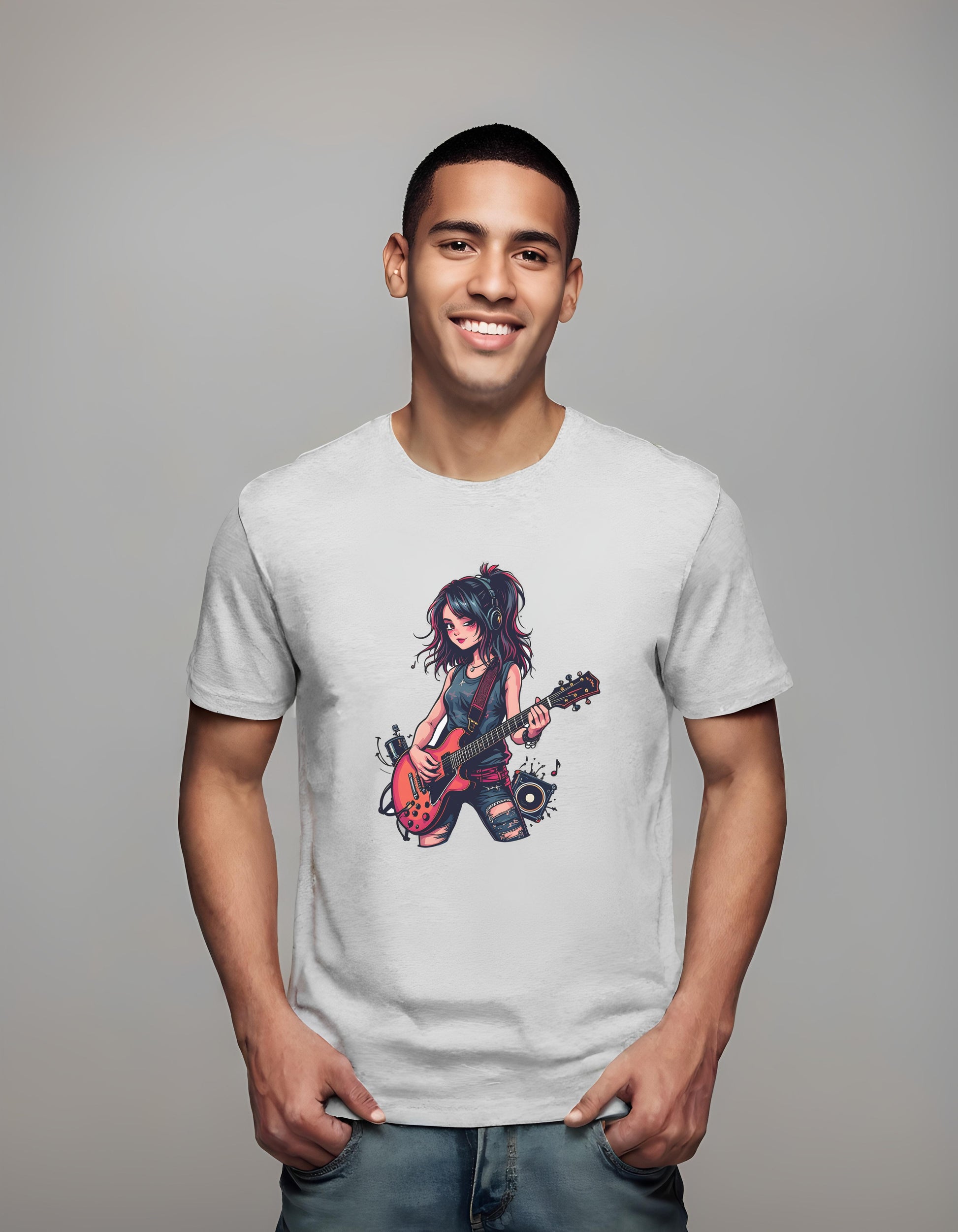 Electric Dreams | Classic T-Shirt (Unisex) T-Shirt - electric guitar design, empowerment, female guitarist