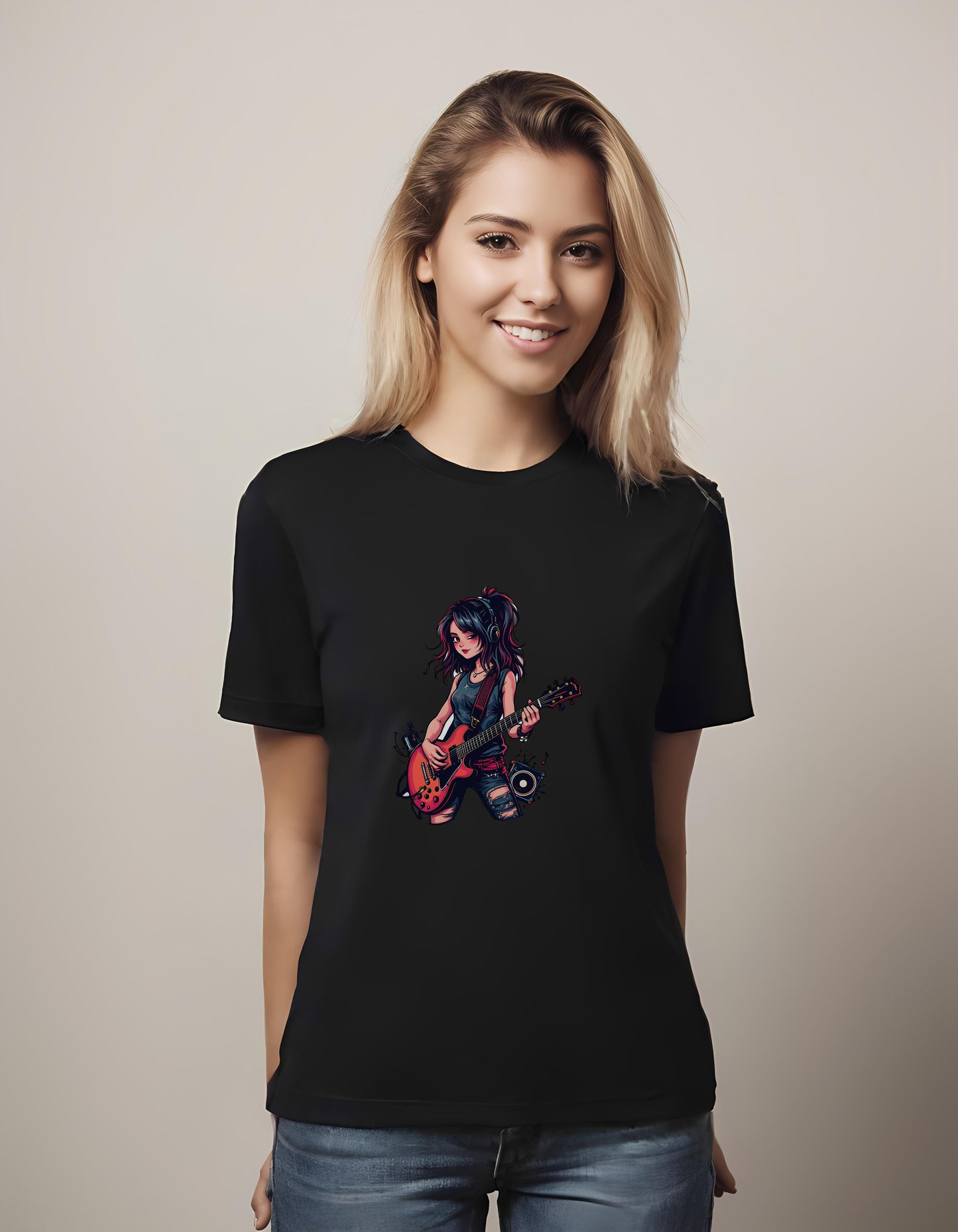 Electric Dreams | Classic T-Shirt (Unisex) T-Shirt - electric guitar design, empowerment, female guitarist