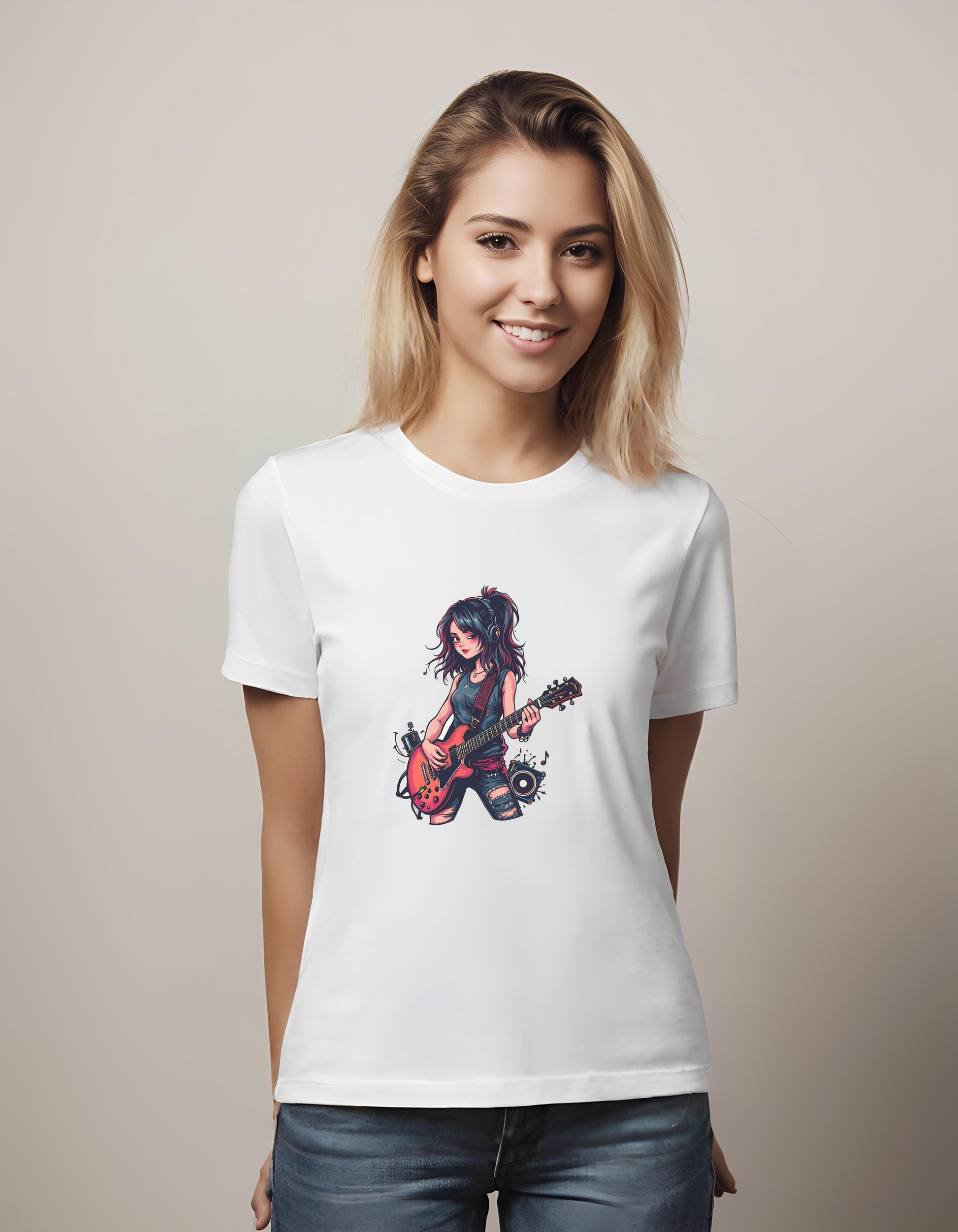 Electric Dreams | Classic T-Shirt (Unisex) T-Shirt - electric guitar design, empowerment, female guitarist