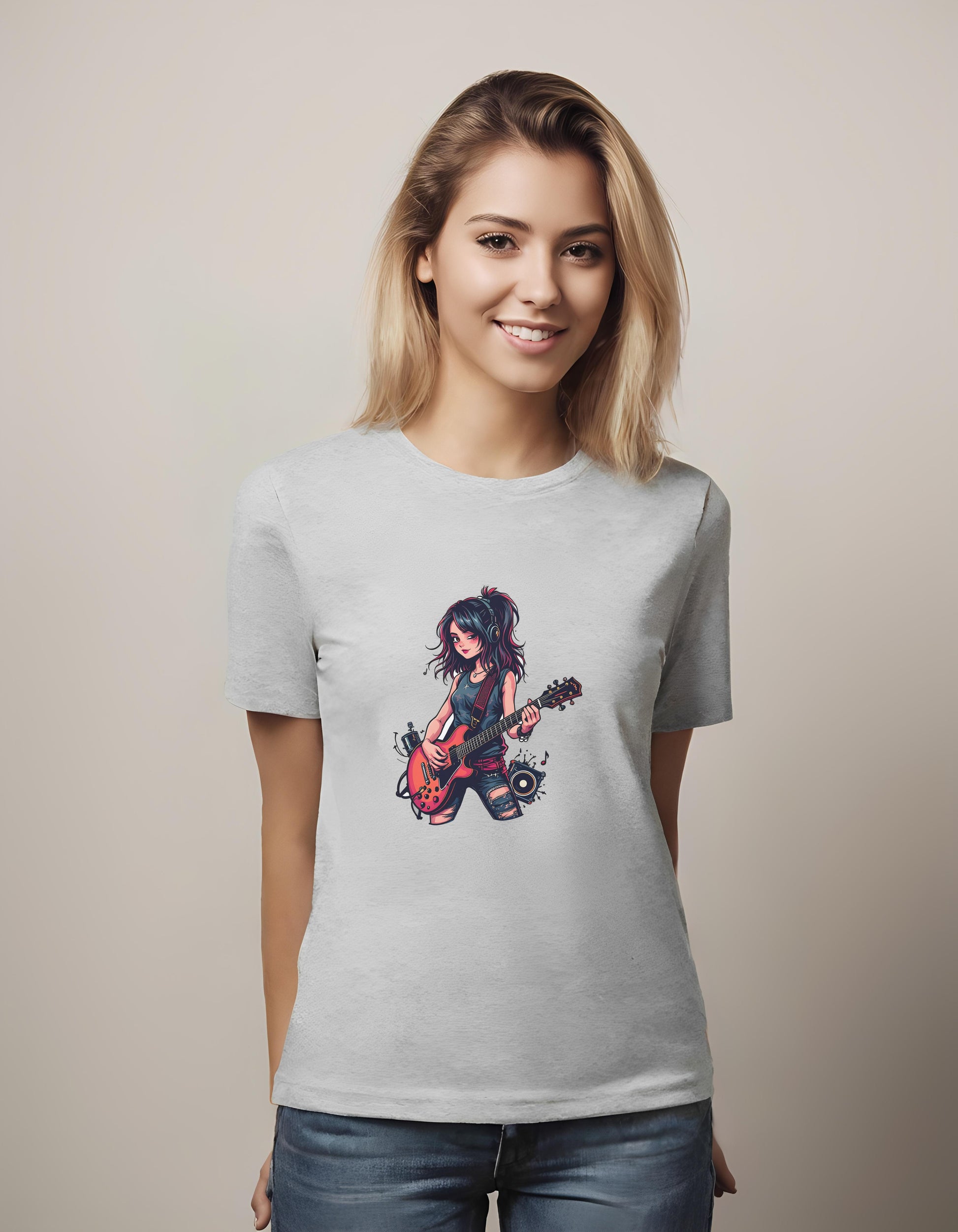 Electric Dreams | Classic T-Shirt (Unisex) T-Shirt - electric guitar design, empowerment, female guitarist