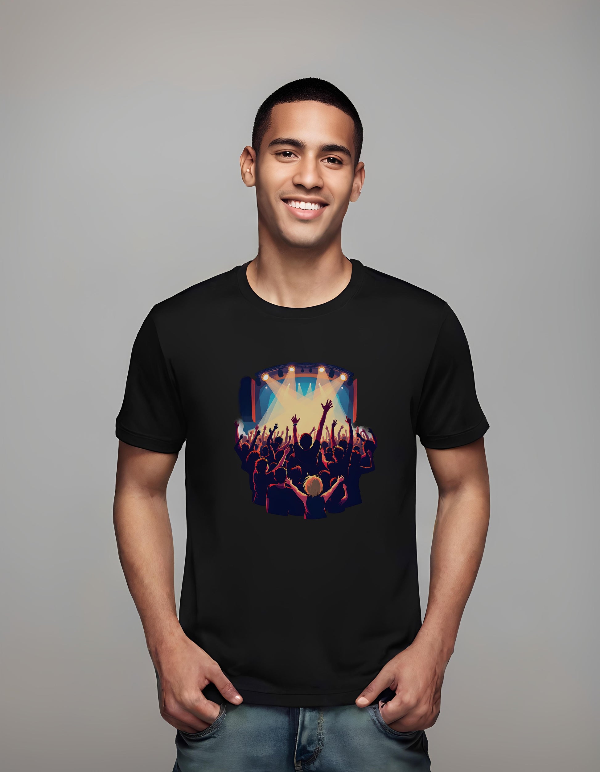 t-shirt - music lovers - stage - vibrancy