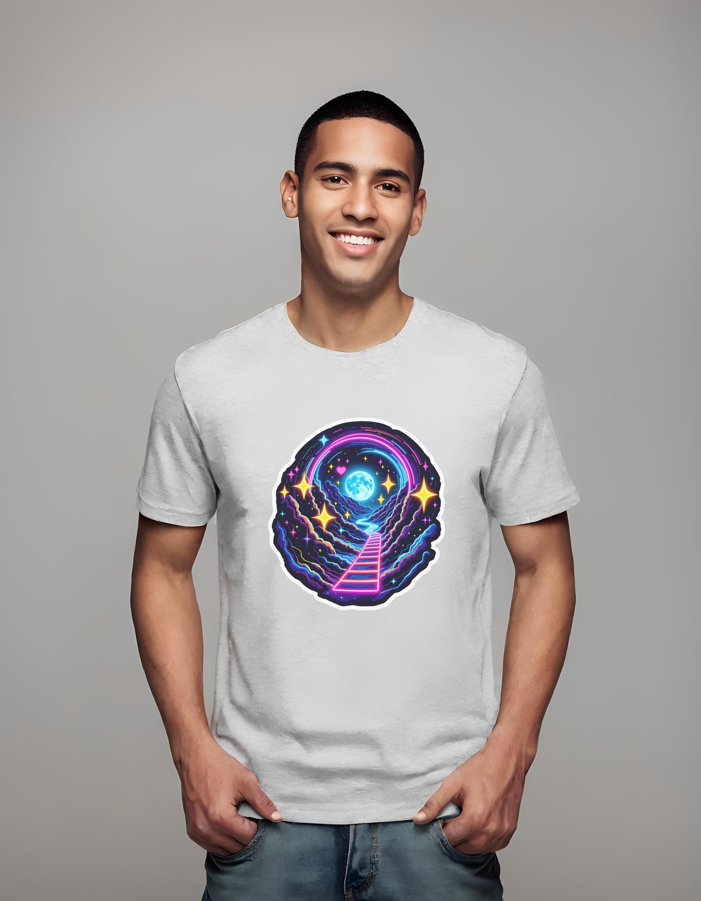 artistic graphic shirt - vibrant t-shirt design - comfort