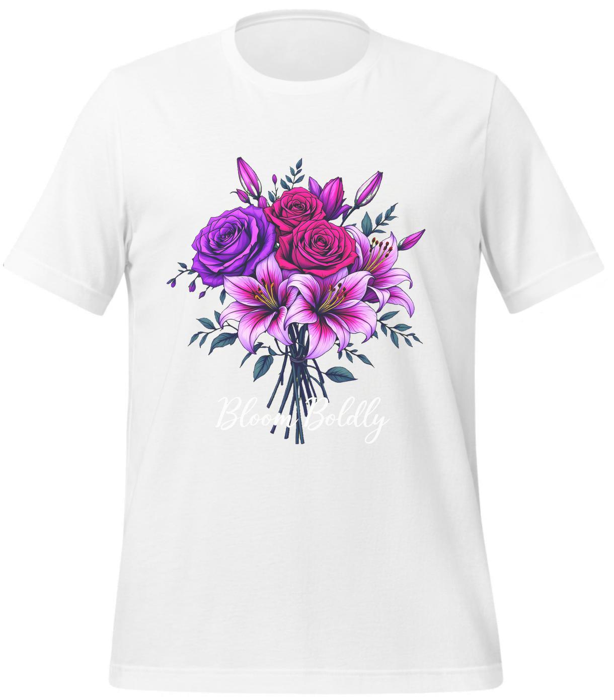 t-shirt - white - support local florists - motivational prints