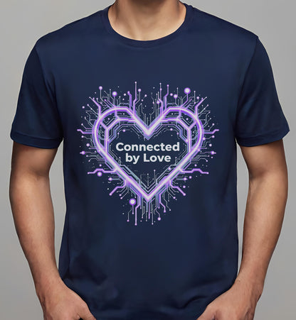 t-shirt - innovation - community - playful digital art - navy