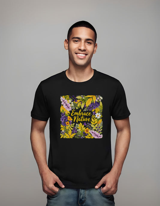 vibrant floral collage - t-shirt - lifestyle - casual wear