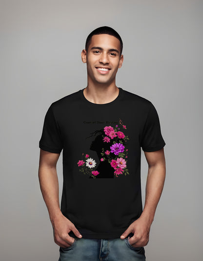 modern floral design - empowerment art - t-shirt