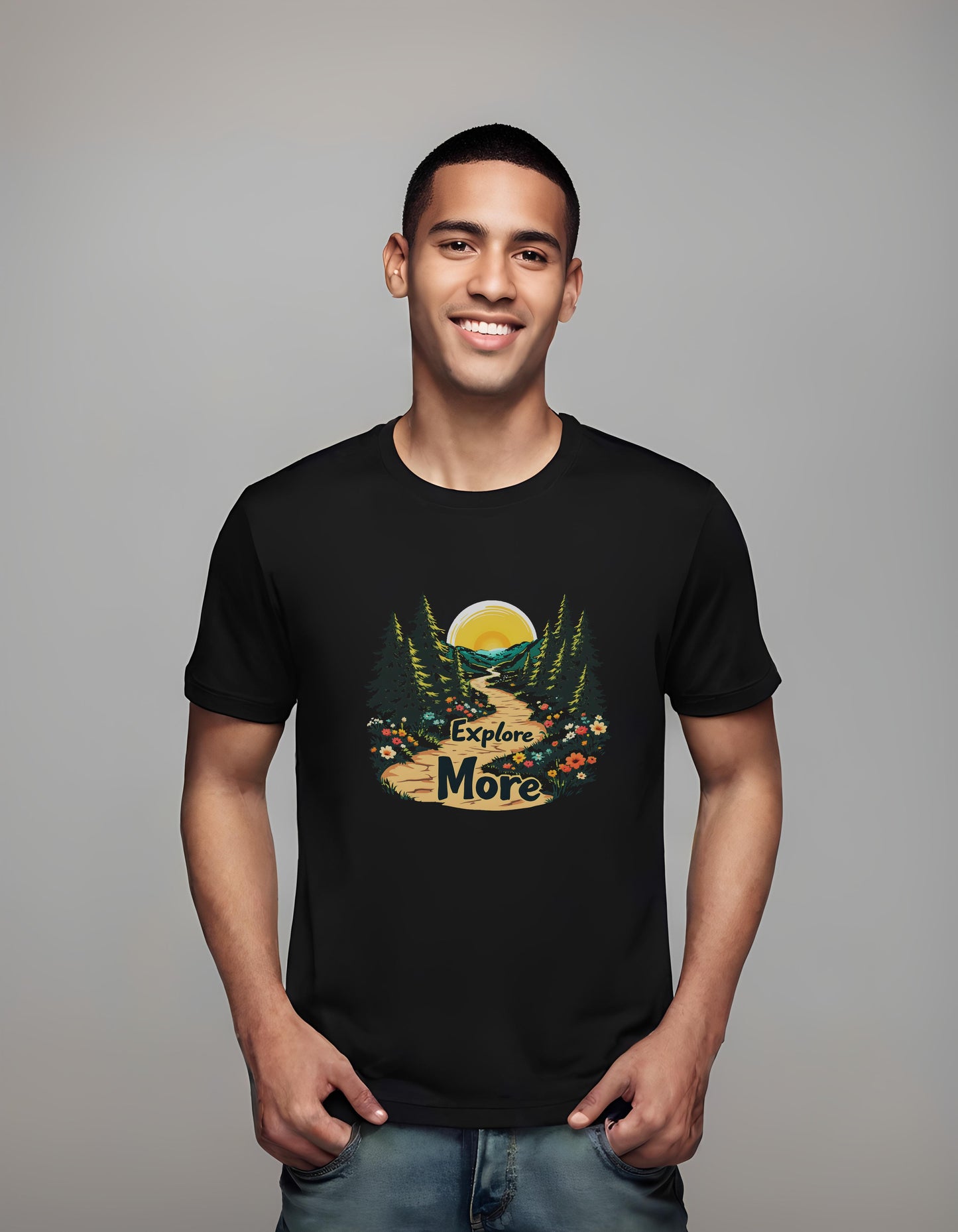 cartoon style art - t-shirt - travelers - nature lovers