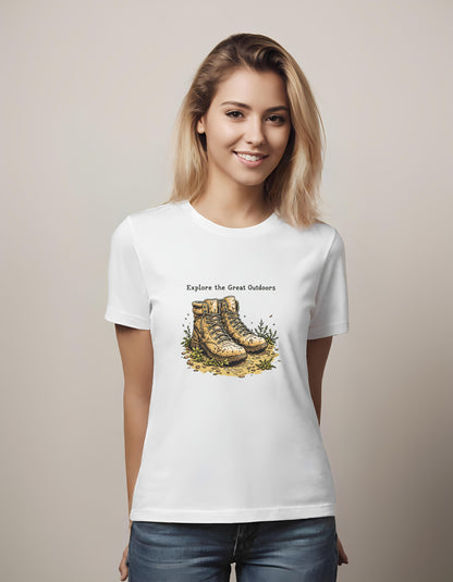 rugged boots illustration - motivation - t-shirt