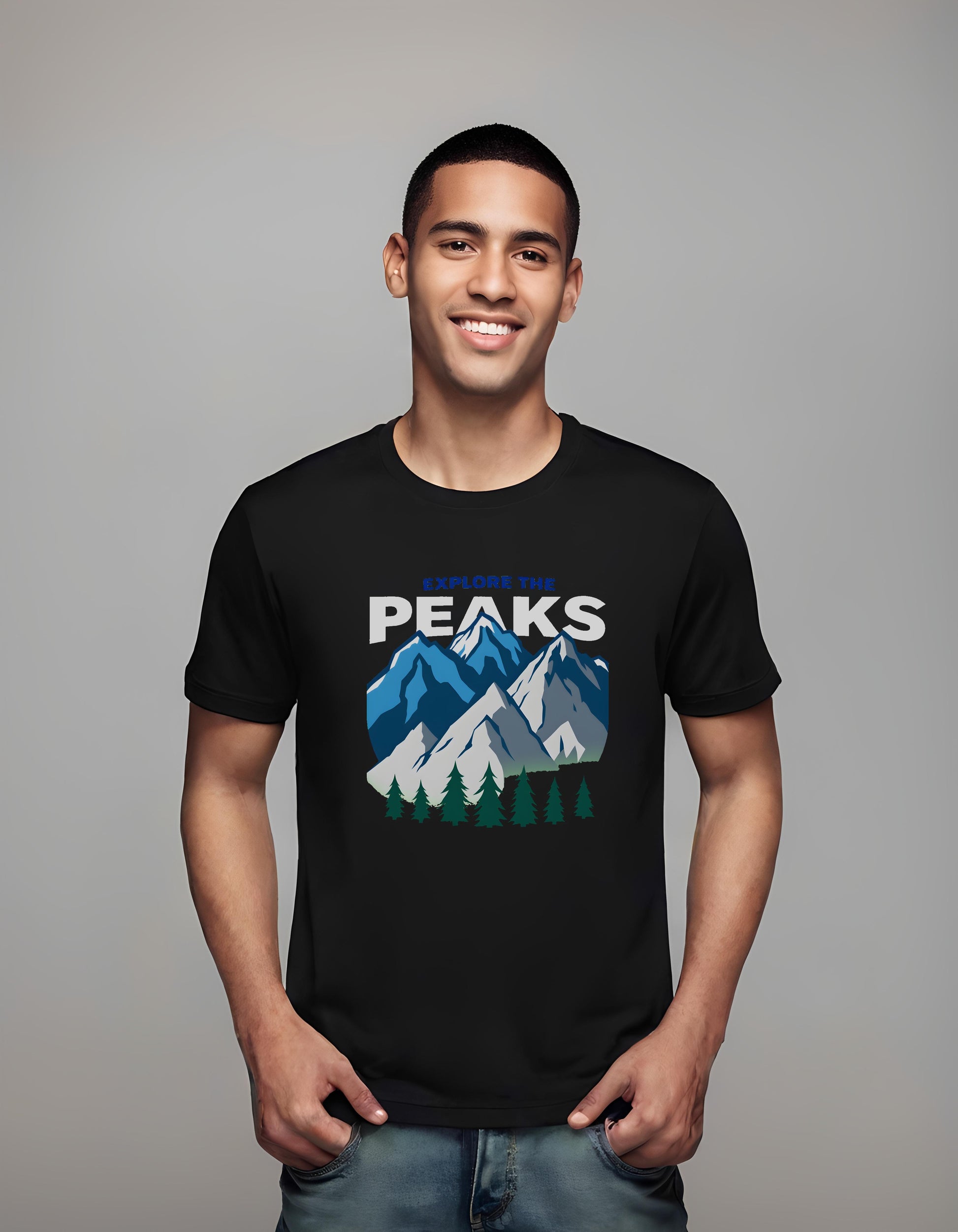 hikers - explore the peaks - outdoor enthusiasts - t-shirt