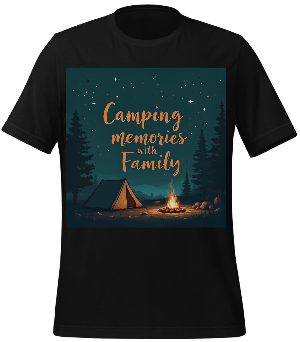 friends - inviting camping design - black - t-shirt