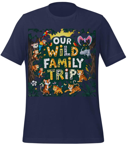 navy - t-shirt - nature reserves - playful animal design