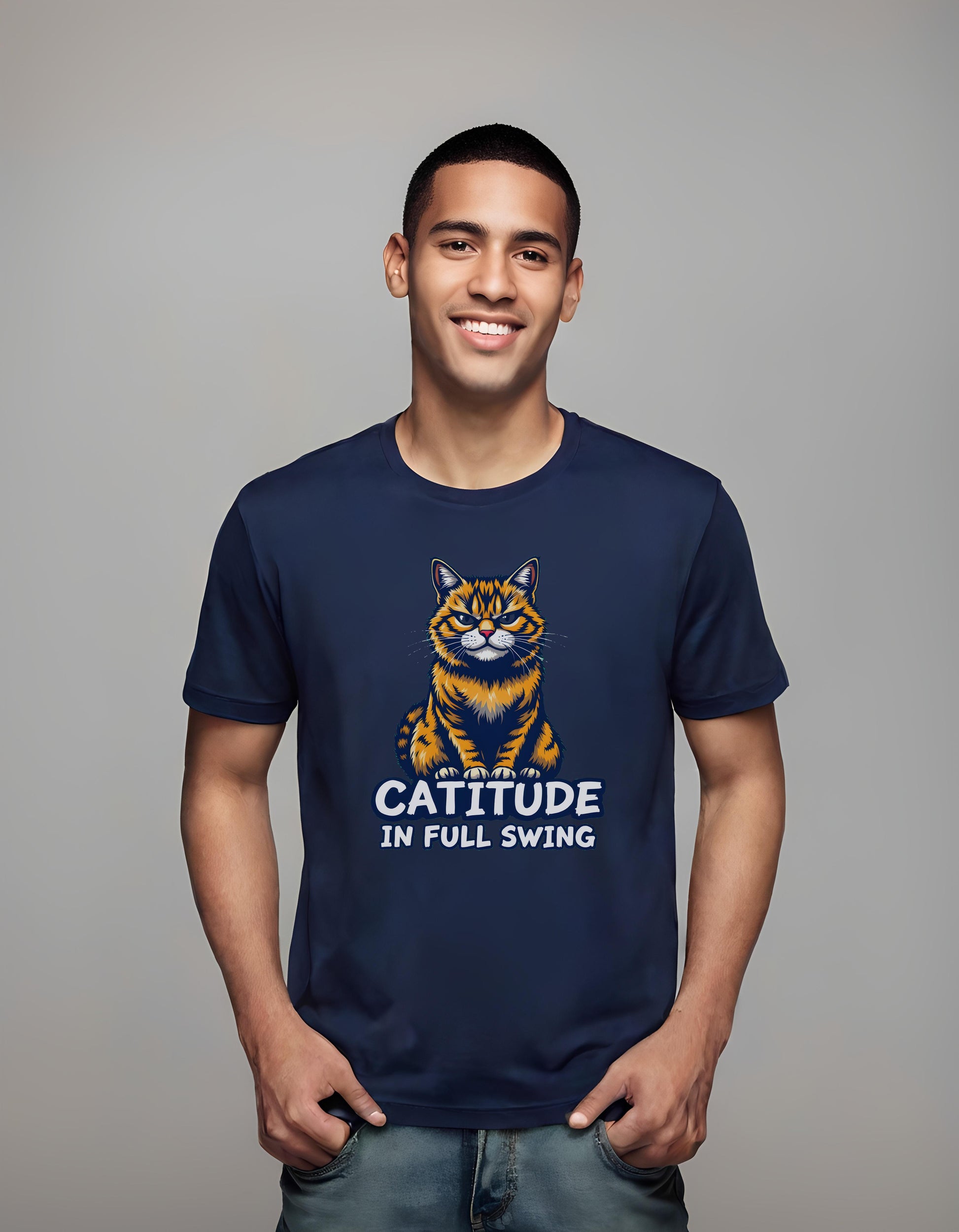 t-shirt - humor design - fierce cat design - cat typography