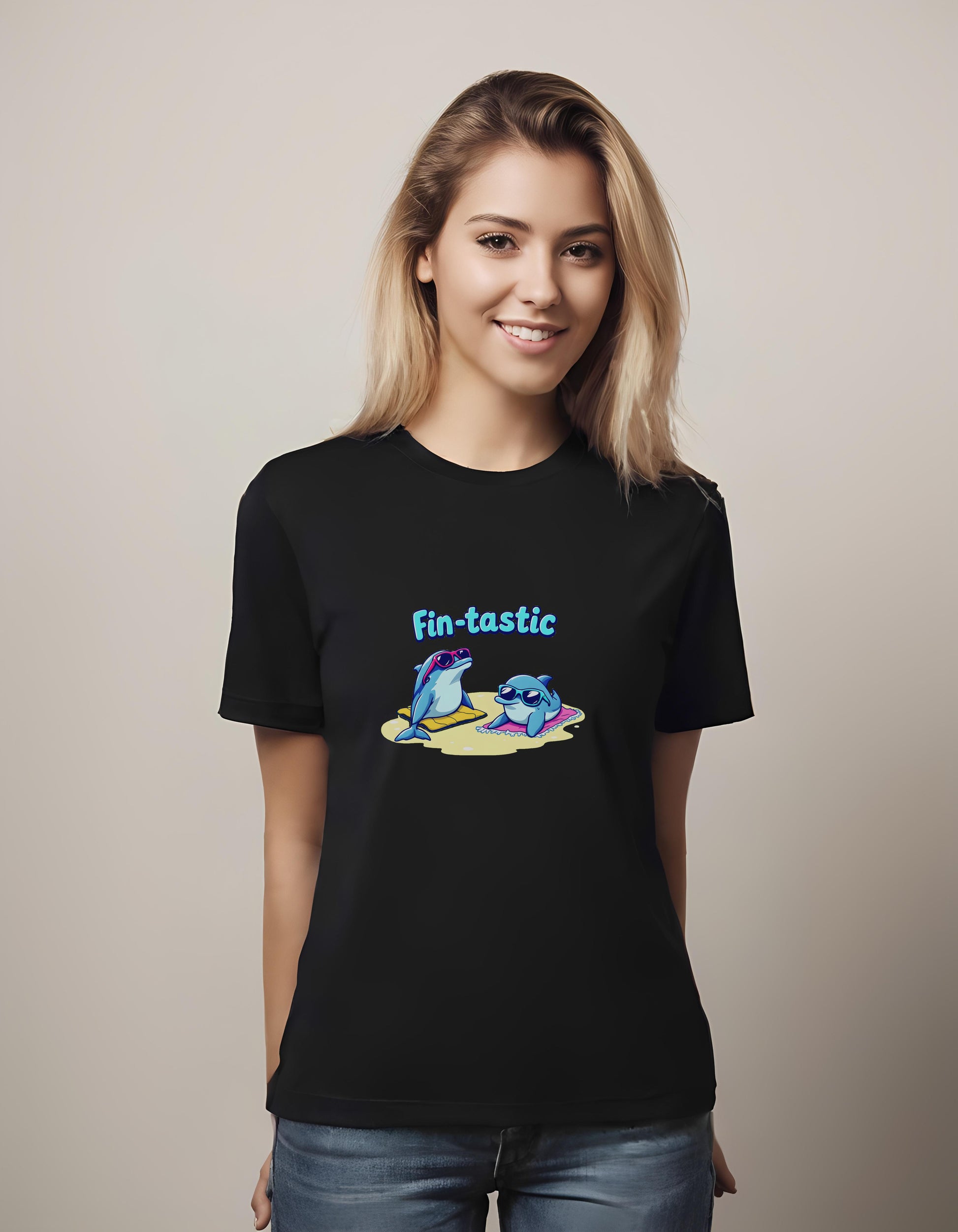 youthful vibe - fun t-shirt - dolphin t-shirt