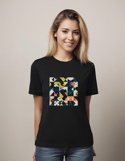 t-shirt - fashion enthusiasts - vibrant geometric prints